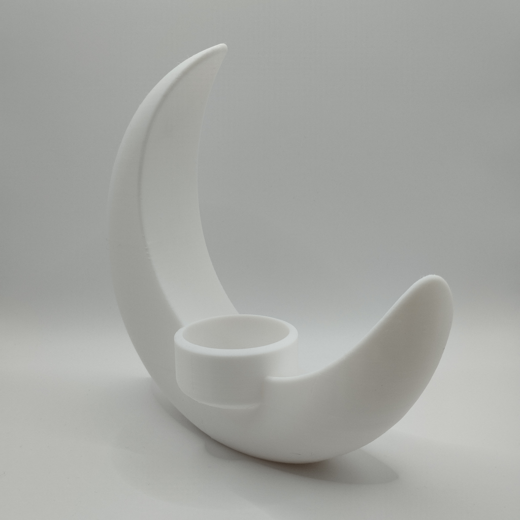 Objeto decorativo en forma de luna creciente de diseño, jarrón