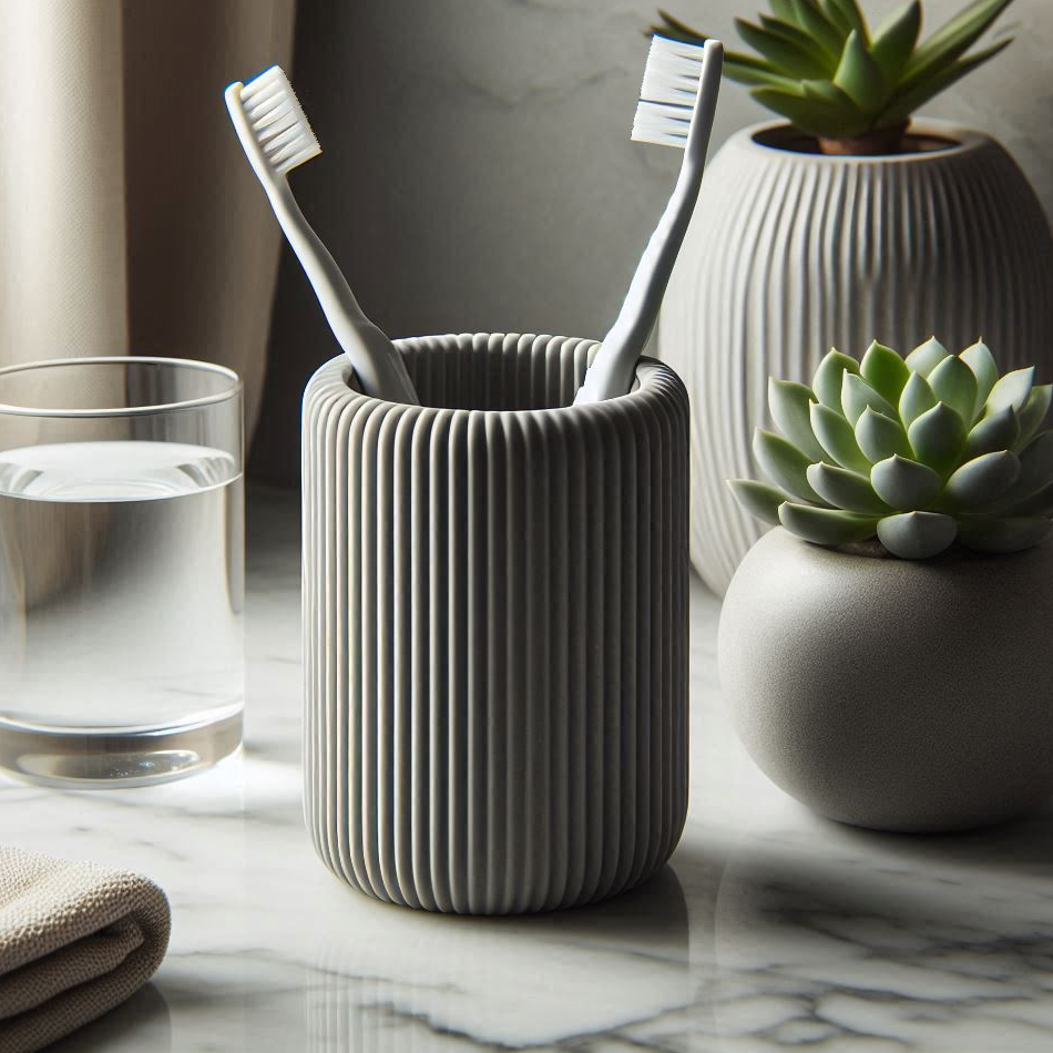 Portacepillos y Portadentífrico Acoplado Moderno