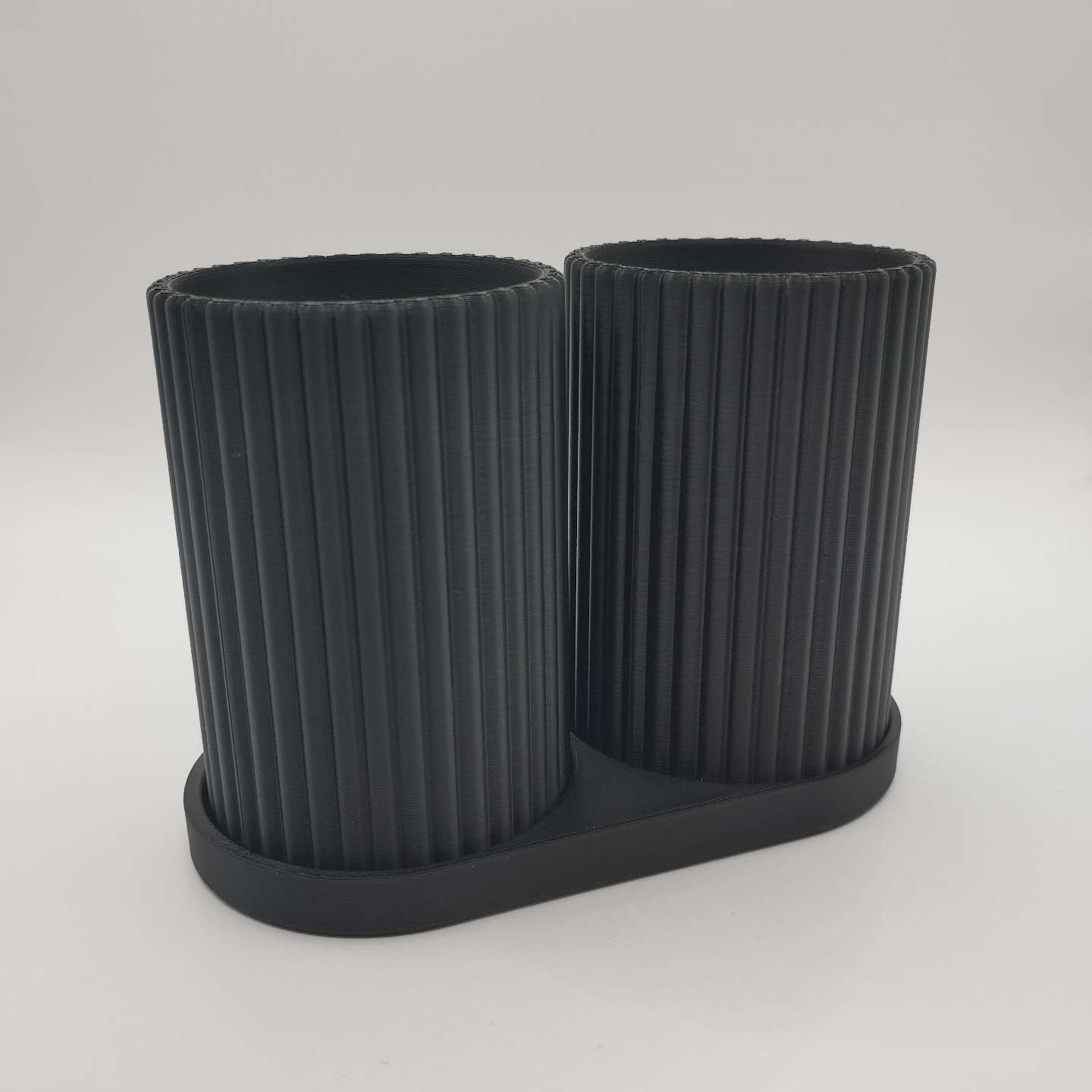 Conjunto de portacepillos de dientes con nervaduras dobles